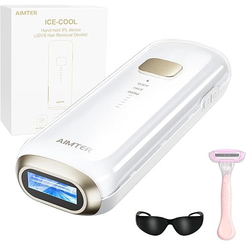 Laser Hair Removal, IPL Hair Removal for Women and Men with 5 C°Sapphire Ice-Cooling Function, At-Home Hair Removal Device for Armpits Back Legs Arms Face Bikini Line,Unlimited Flashes,Nearly Painless