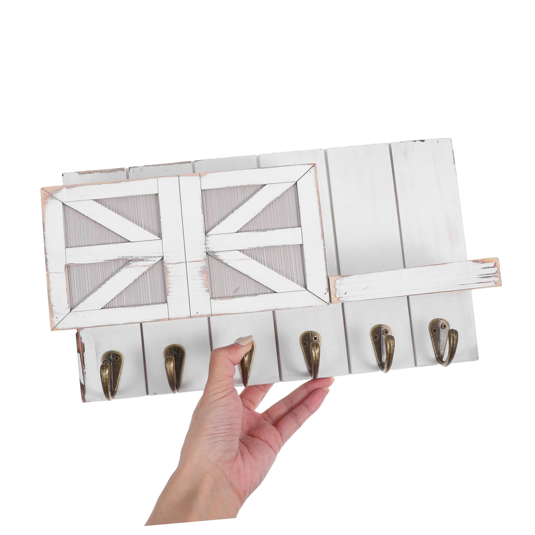 VALICLUD Multifunktionaler Schlüsselorganisator und Dekorativer Briefablage Hängeregal und Eisen in Weiß für Schmale Flure und Kleine Wohnungen mit Elegantem Europäischem Design