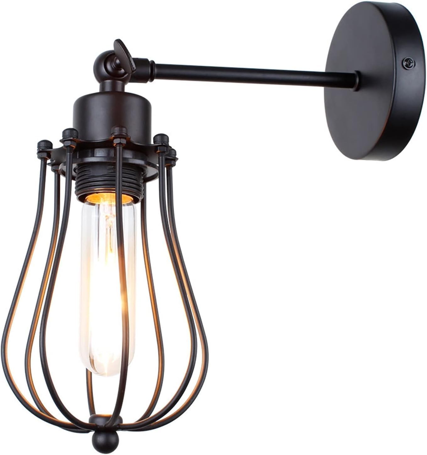 Applique Murale Noire Orientable à Bras Pivotant Style Loft