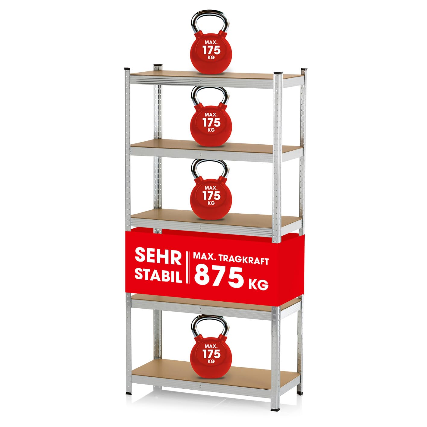 EASYmaxx Schwerlastregal 180x90x40 cm