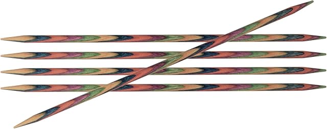 KnitPro 15 cm x 4 mm Symfonie Double Pointed Needles, Multi-Color