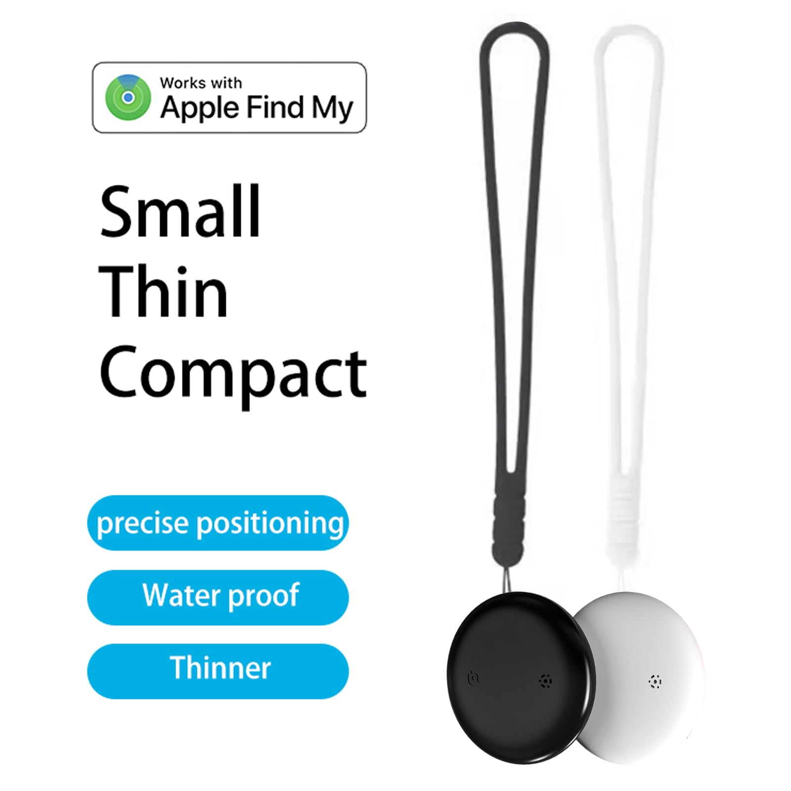 S10 Air Tag Lot de 2 : Tracker Bluetooth intelligent et localisateur d'articles fonctionne avec Apple Find My (iOS uniquement), étanche IP66, compact et durable pour clés, sacs, bagages (pas
