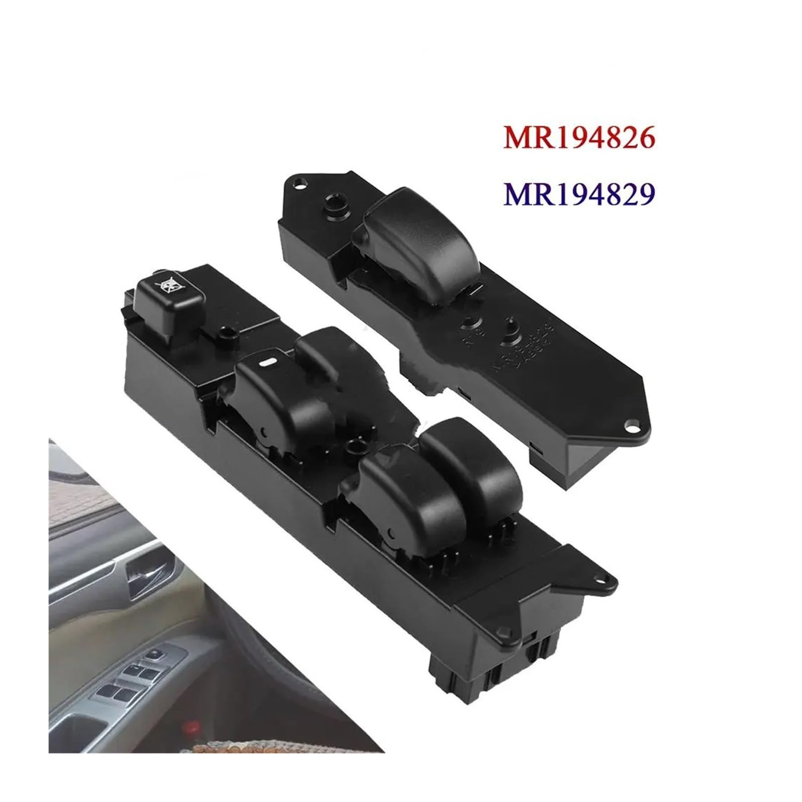 Dla Lancer dla Pajero dla Montero dla Sport MR194826 MR194829 Przełącznik regulatora szyb Regulator szyby Przycisk Akcesoria (1 para)