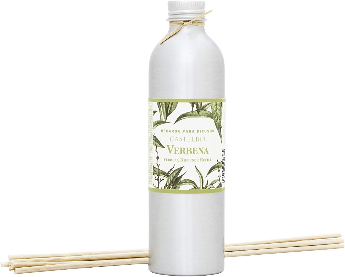 Castelbel Verbena Diffuser Refill, 250ml, Luxury Aromatic Floral Portuguese Fragrance