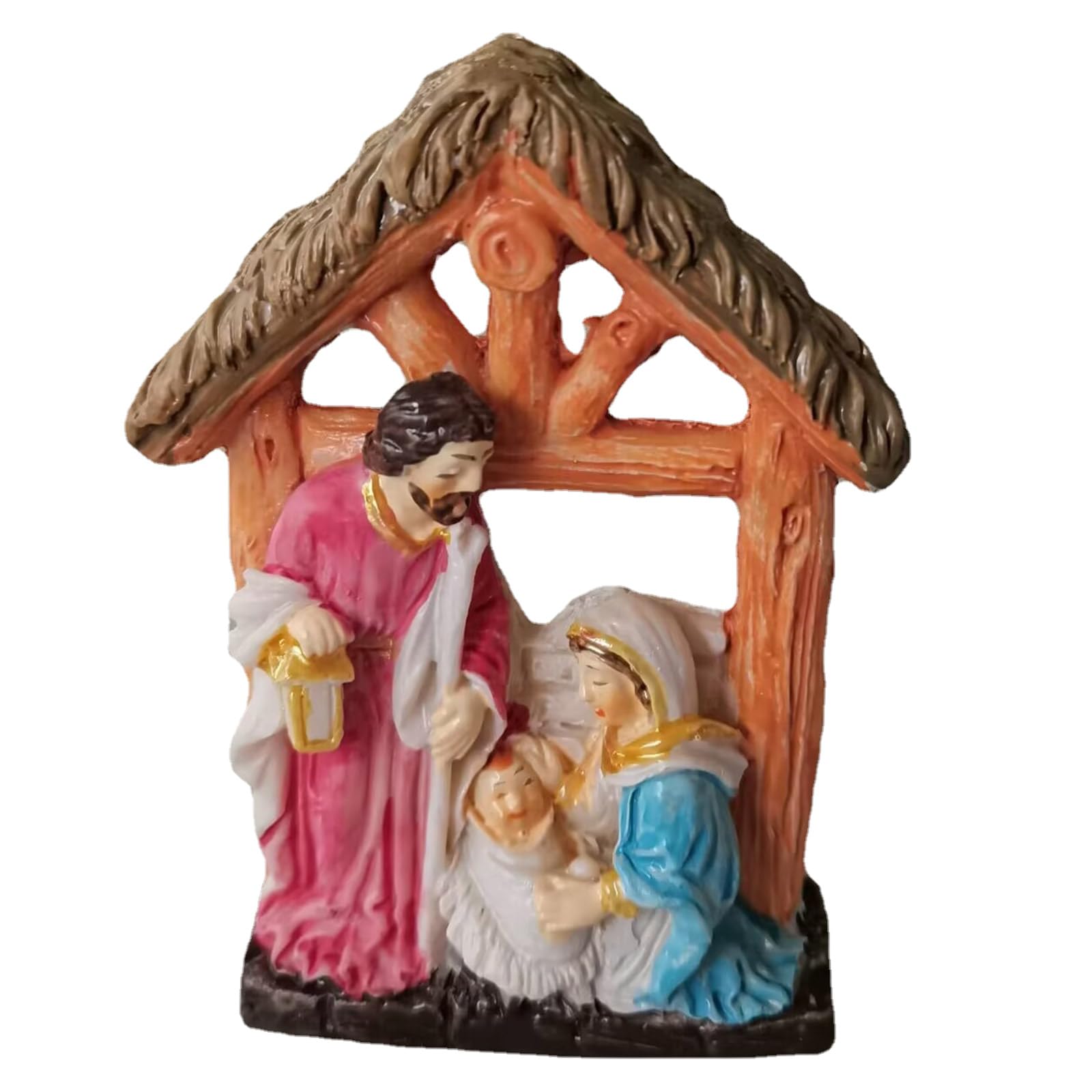 HDOYTXXM Holy Family Statue Festive Resin Christmas Sculptures Thoughtful Home Decorations Holy Family Statue