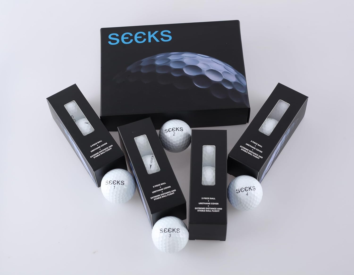 Black Edition Golf Balls Performance Distance Speed Accuracy Control The Only Pro Touring Golf Ball for Everyone One Dozen