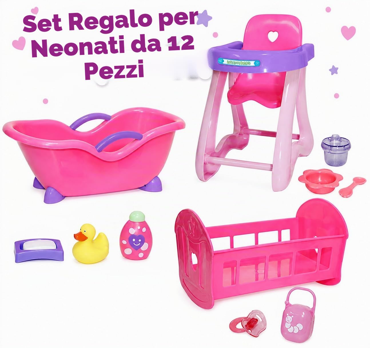 JC TOYS - Accessori per Bambole, Colore Rosa (81453)