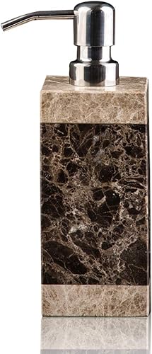 Miniatura 8 de Botella dispensadora de jabón para manos y loción, mármol natural, para cocina, baño, encimera, lavandería, capacidad para platos, jabón, champú