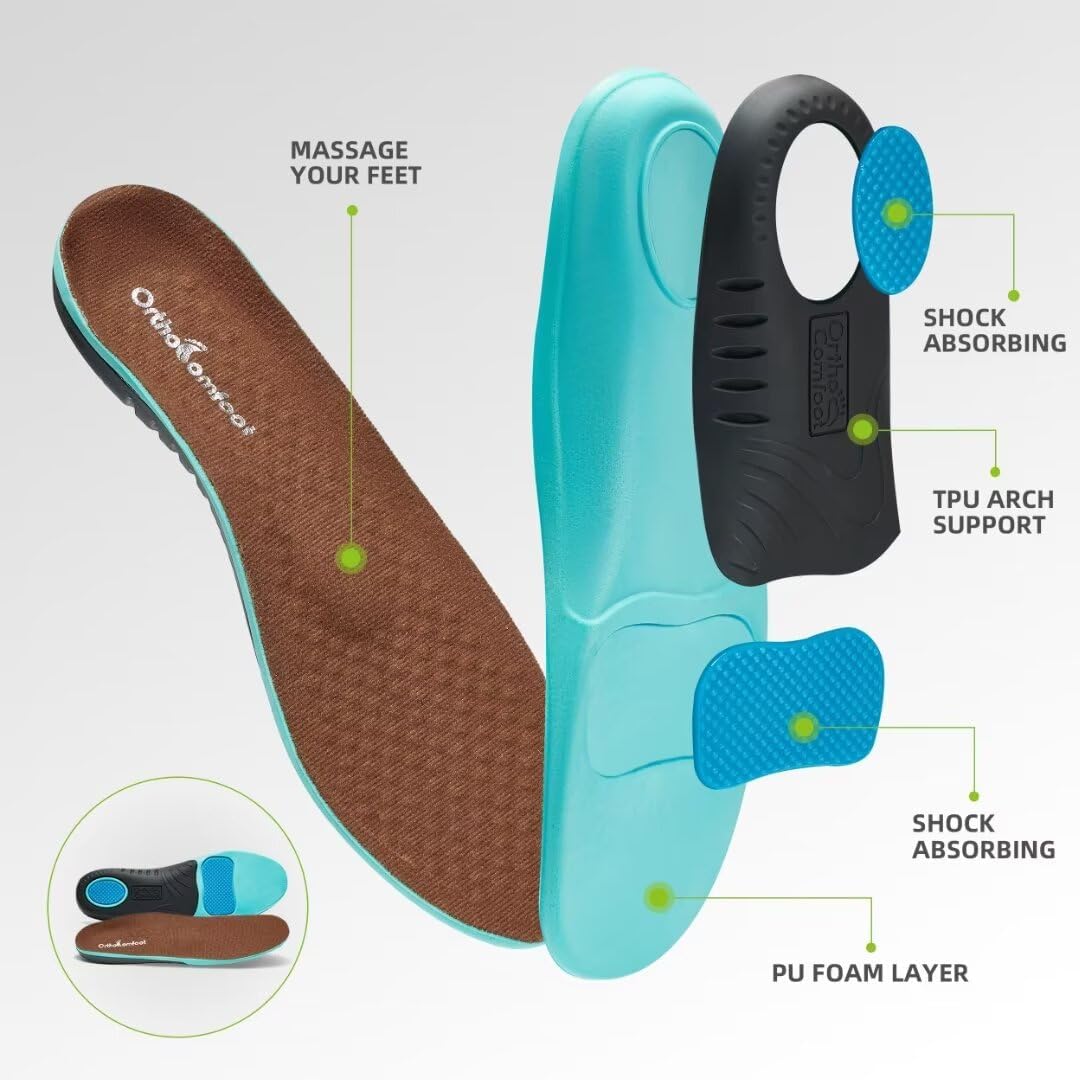 OrthoComfoot Men's Orthopedic Leather Dress Walking Shoes: Comfortable Orthotic Fashion Sneakers with Arch Support, Casual Plantar Fasciitis Business Work Oxfords for Foot and Heel Pain Relief - Image 4