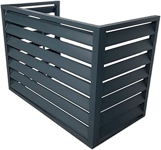 Cover type air conditioner outdoor unit,Outdoor installation air conditioning fence,Aluminum air conditioner and heat pump covers, Suitable for external air conditioning units ( Color : Grey , Size :