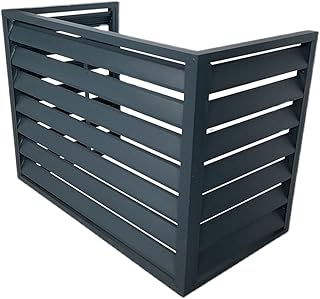 Outdoor Fence Air Conditione Cover Privacy Screens, Aluminum Air Conditioner Cover for Outdoor Units Weatherproof Protection Heat Pump Shield Stylish Fence for Concealment Indoor/Outdoor Use Durable M