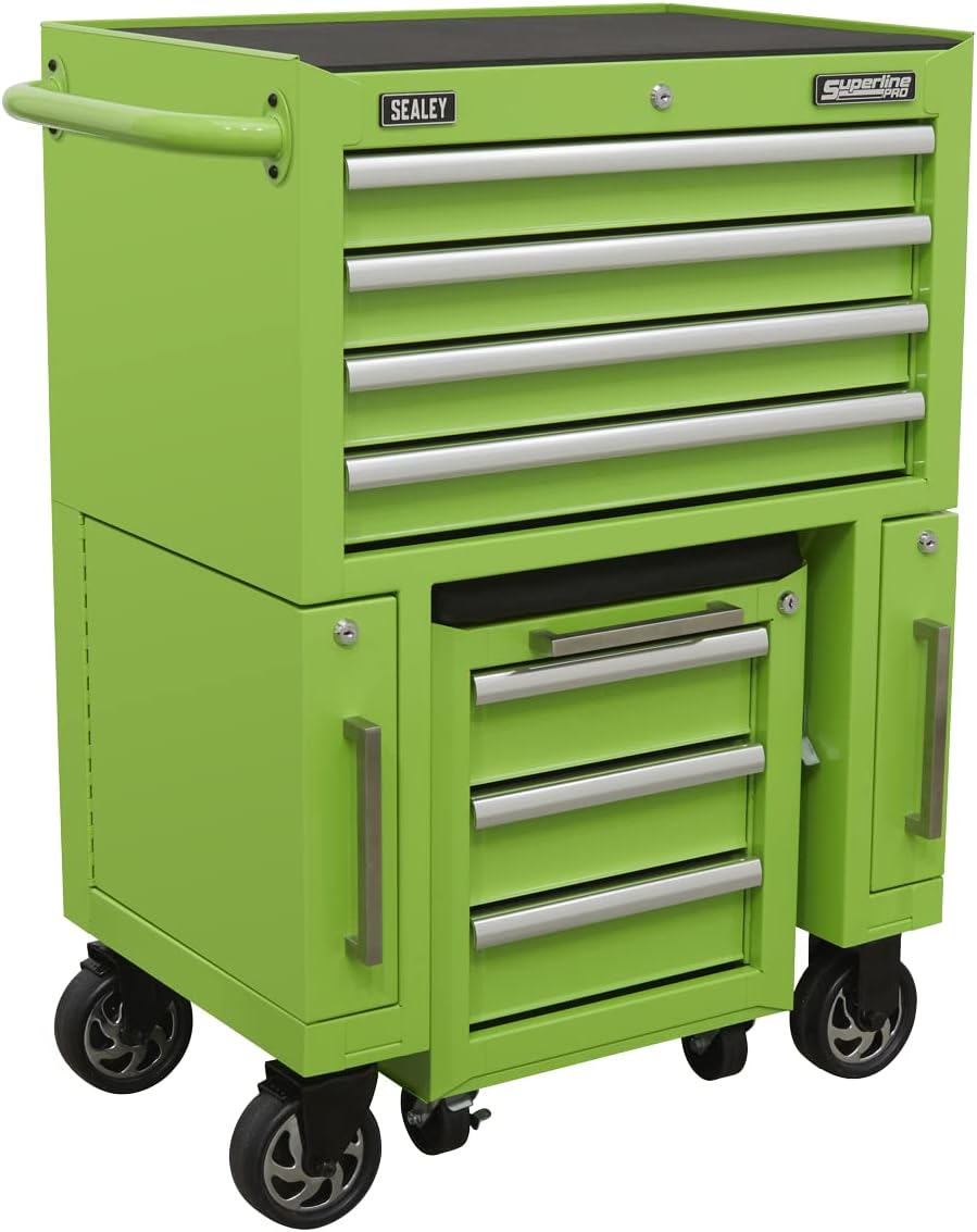 Sealey 3 Drawer Rollcab/Tool Chest on Wheels & Utility Seat - AP556CSHV