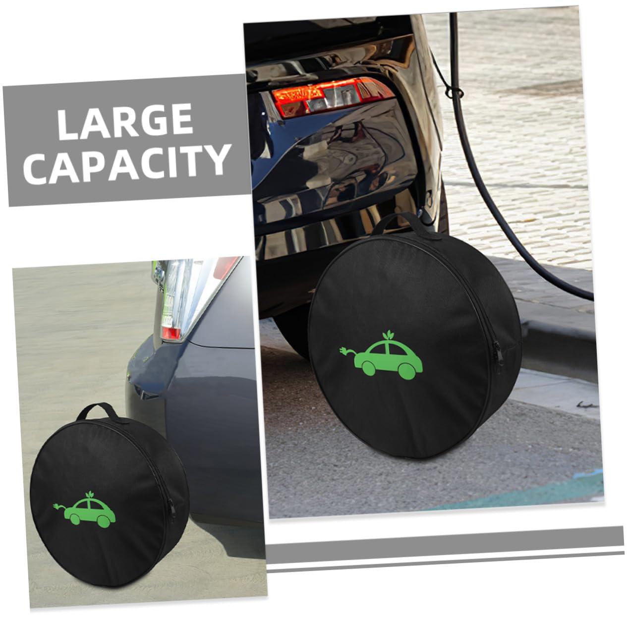 NOLITOY 3 Piezas Bolsa de Almacenamiento para Cable de Carga Organizador de Cables de Coche Unidades de Carga para Vehículos Eléctricos