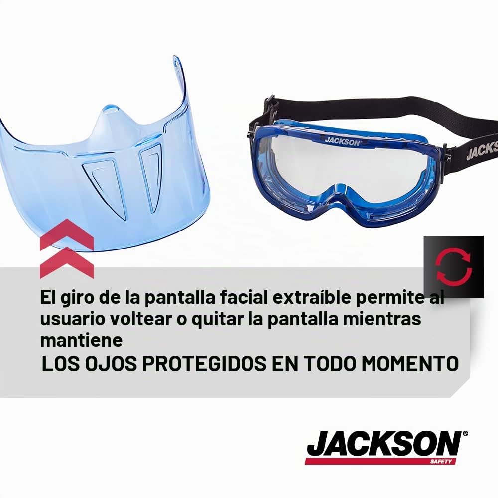 JACKSON SAFETY GPL530 Premium Safety Goggles with detachable Faceshield