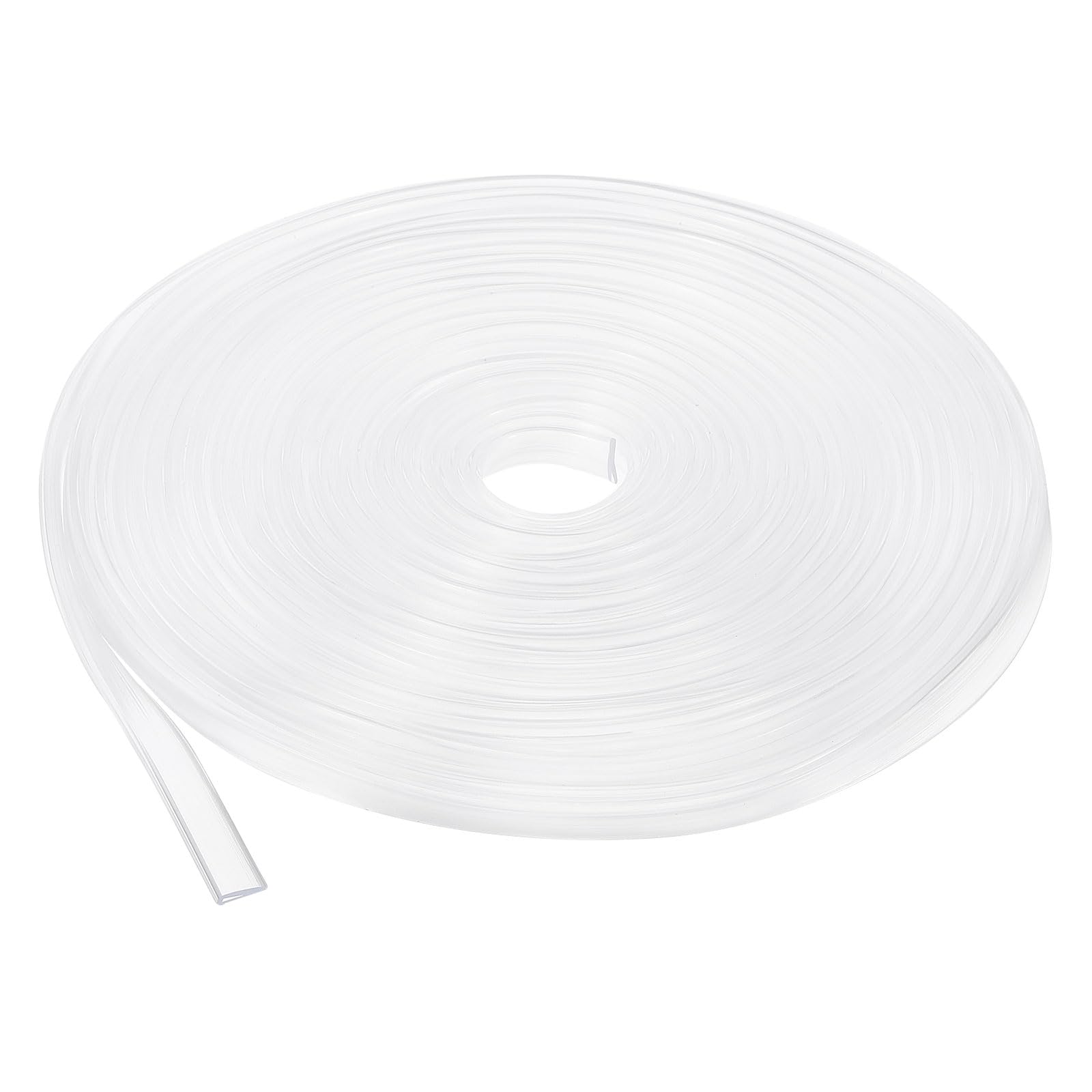 YOKIVE 26.2 Feet Rubber Edge Trim with Metal Clips, U Channel Edge Guard Protector PVC Weather Stripping Fit 3/64" to 1/4" for Cars Doors Fenders Ships Mirror Frames, Clear