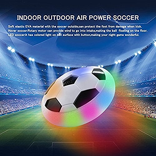 Ballon De Foot Aéroglisseur Avec Lumières LED - Pour Enfants 3-12 Ans - Jeu D'intérieur/extérieur, Sécuritaire - 9