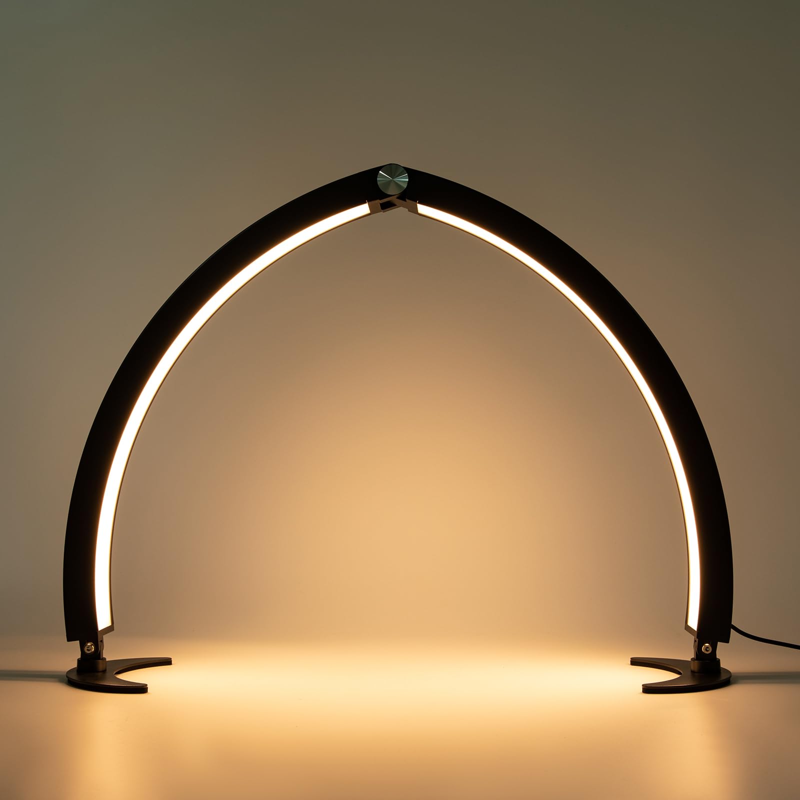 Lampada da scrivania per unghie a mezza luna, lampada da tavolo a LED per ciglia da 28 pollici Lampada cosmetica pieghevole da 40 W con telecomando, luce per manicure dimmerabile da 3200 a 5600 K