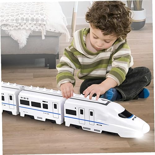 Miniatura 4 de Tren eléctrico para edades Locomotora educativa de alta velocidad con pistas a presión, material plástico, diversión y vástago interactivo para niños