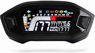 Motorbike Instruments 12V Motorbike Guage Universal Bike Tachometer LCD Digital Motorcycle Odometer Speedometer