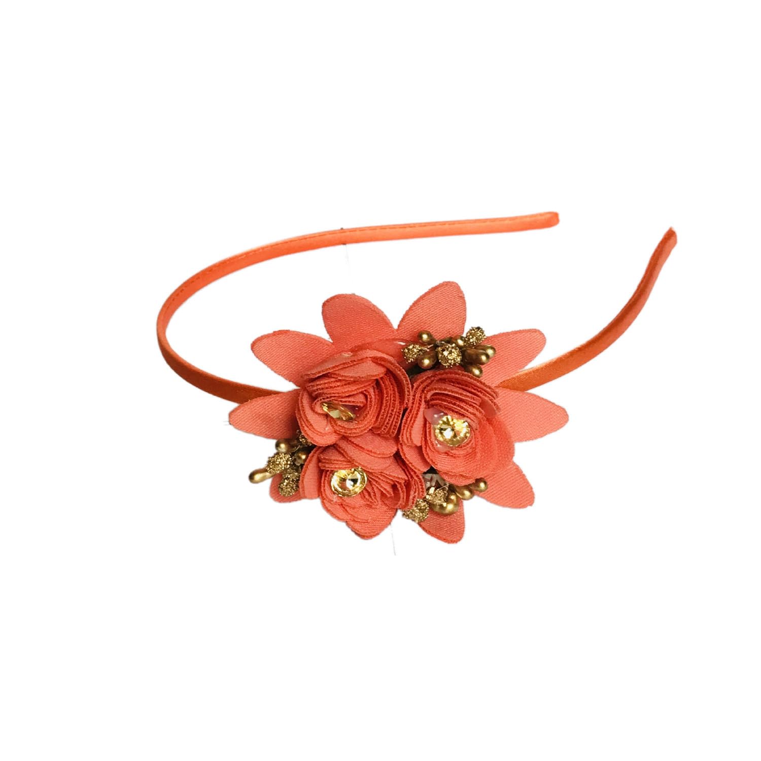 Gadinfashion™ Flower Headband, Hairband,Handmade Hair Band For Girls & Women, Pack-01, Color-Orange (B0CHY88J99) Amazon Price History, Amazon Price Tracker