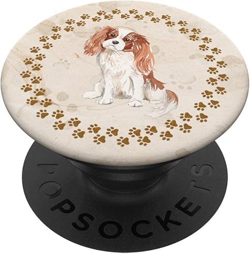 Bonito regalo para amante de los perros, diseño de Cavalier King Charles Spaniel  PopSockets Grip y soporte para teléfonos y tabletas