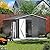 LOPOO 10' x 12' Steel Outdoor Storage Shed, Lockable Doors, Heavy-Duty Metal Garden Shed, Gray