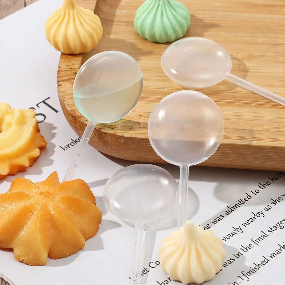 Produktbild von 200 Stück 4ml Kunststoff-Pipetten Set – Lebensmittelecht, 3 Formen (Herz, Kreis, Zylinder) Für Desserts Und Mehr