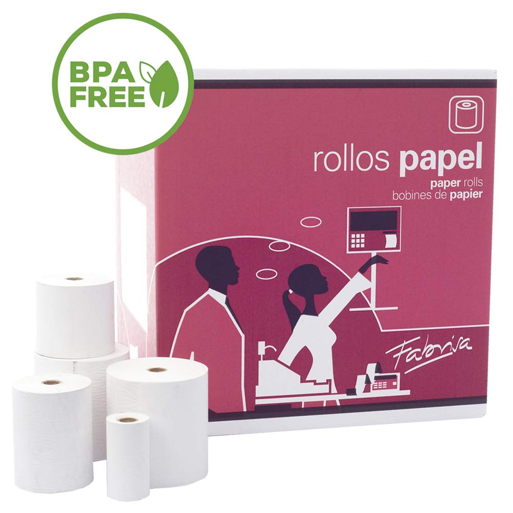 Pack of 8 Rolls Thermal Paper S/BPA Measures 57 x 45 x 12 mm.