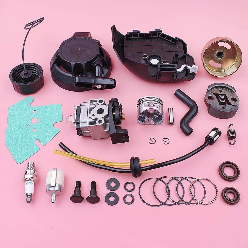 Kit de reparación de pistón de Tambor de Embrague, Cubierta de Filtro de Aire de Arranque de Retroceso de carburador, Pieza de Herramienta de Motor GX25 GX 25 35mm Arranque Manual del Motor