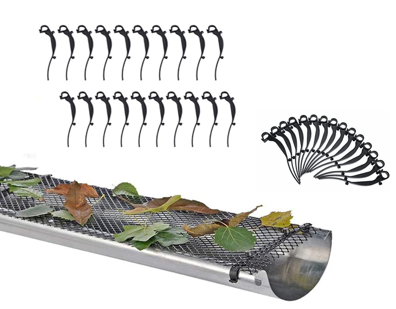 Buy 40Pcs Plastic Gutter Guard Clip，Rain Gutter Leaf GuardStop Clogged