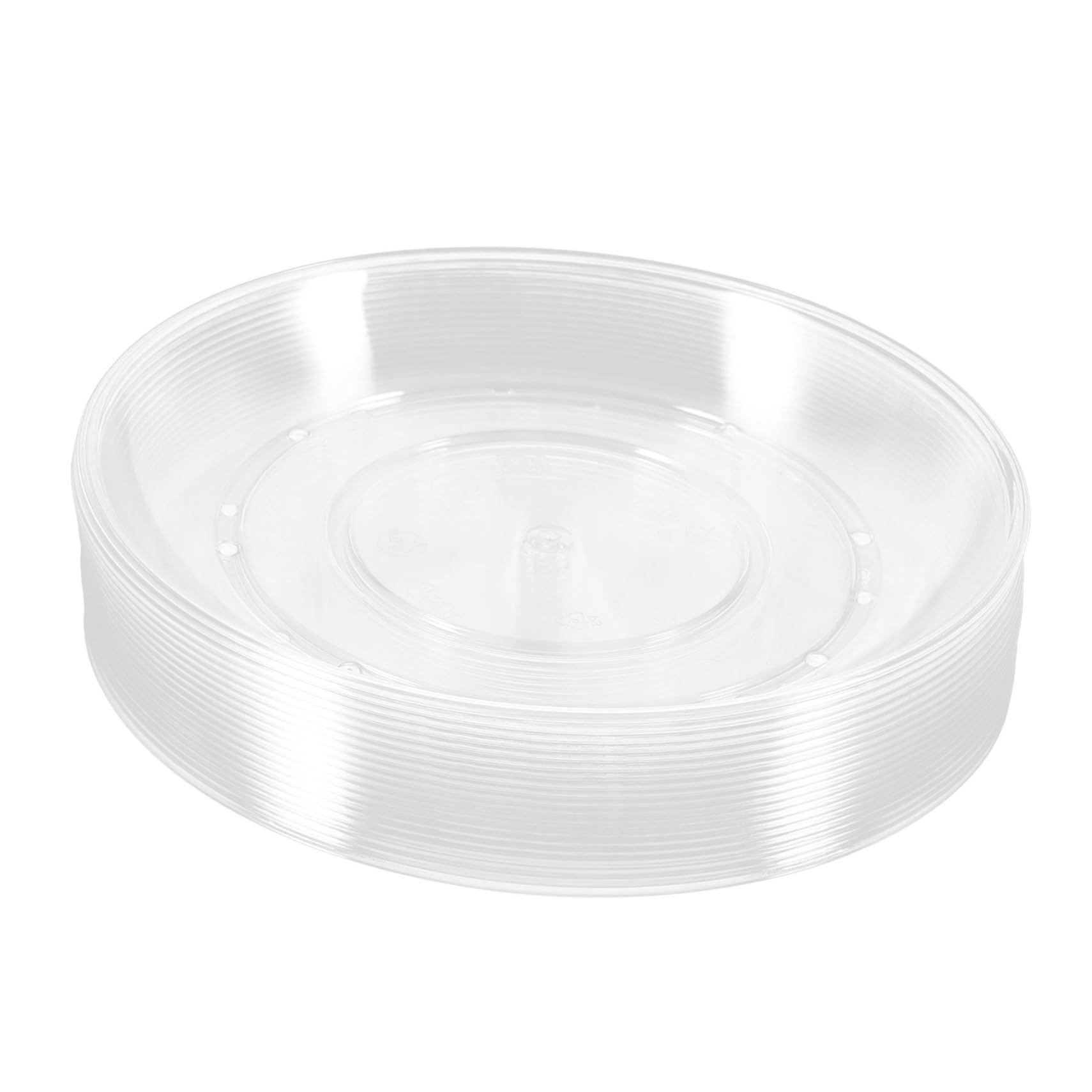 HEALEEP 20pcs Transparent Appetizer Plates Serving Plates for Appetizers Cakes Snacks for Parties Picnics and Home Decor