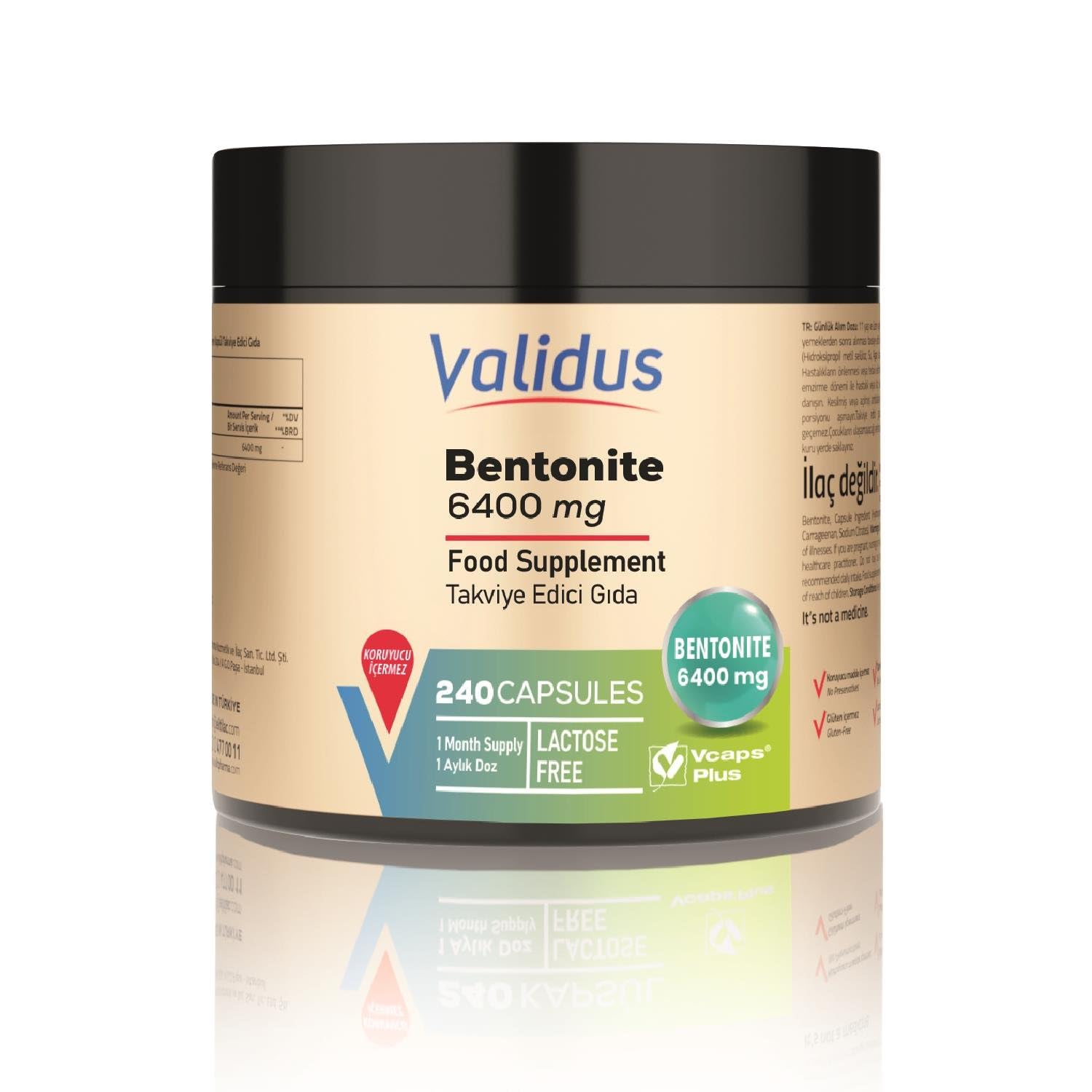 Validus Bentonite 6400 Mg 240 Capsules