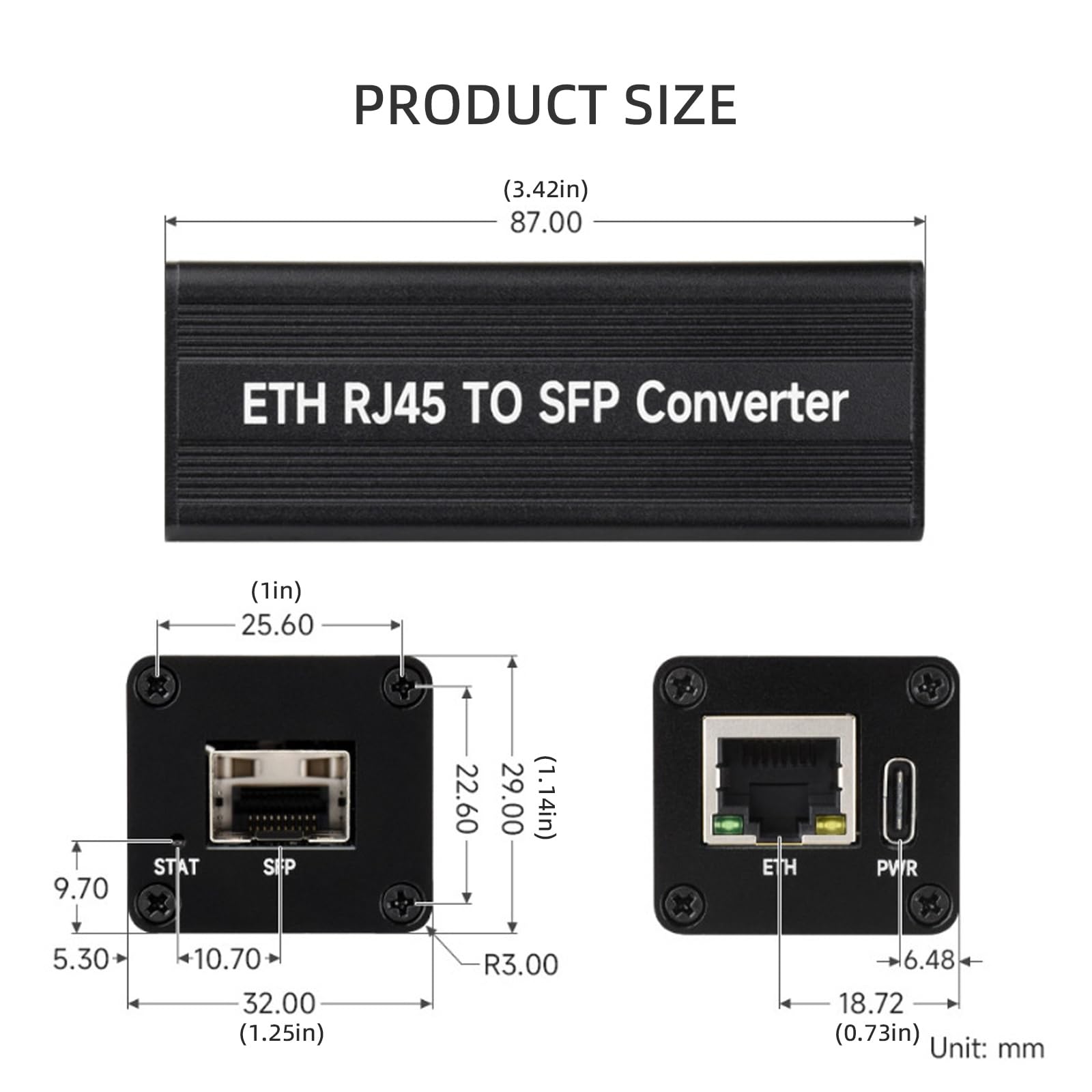 Convertitore Bridge in Fibra Ethernet con Gigabit, with Poe