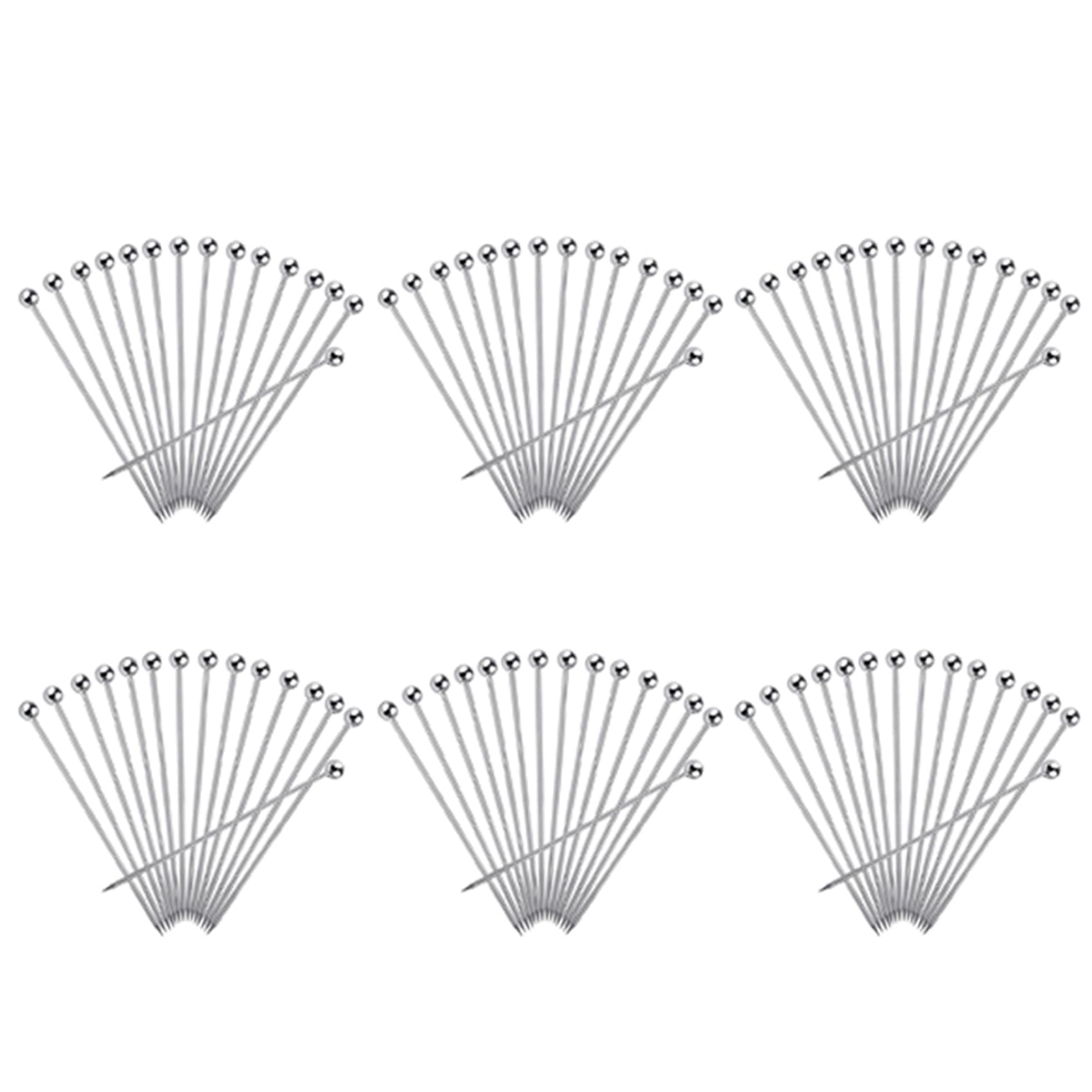 Hndhbfgrt 90Pcs Cocktail Picks, 4 Inch Reusable Stainless Steel Picks Cocktail Toothpicks for Olives Appetizers Sandwich