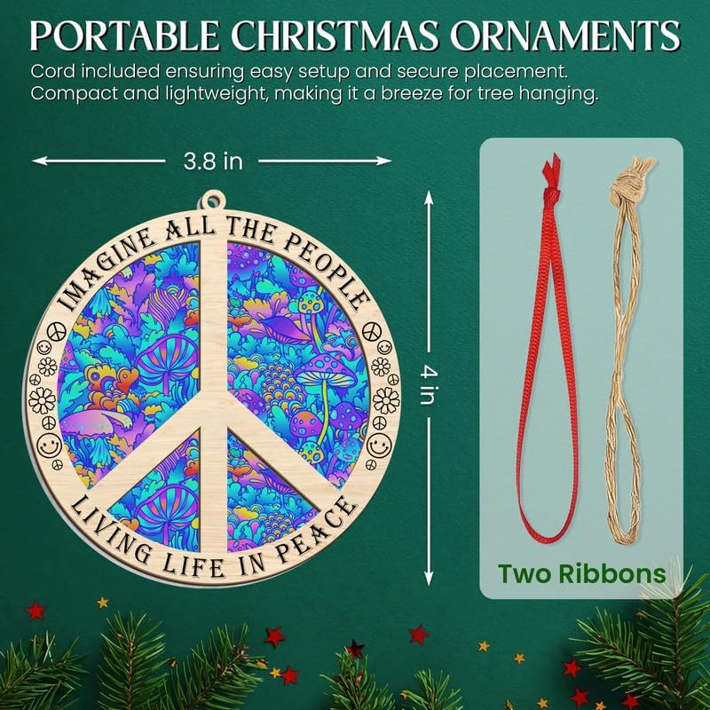 Miniatura 2 de Regalos de Navidad hippie para mujeres y hombres, adornos de Navidad de atrapasoles 2025, adornos hippie bohemios, regalos para amigos, familia,