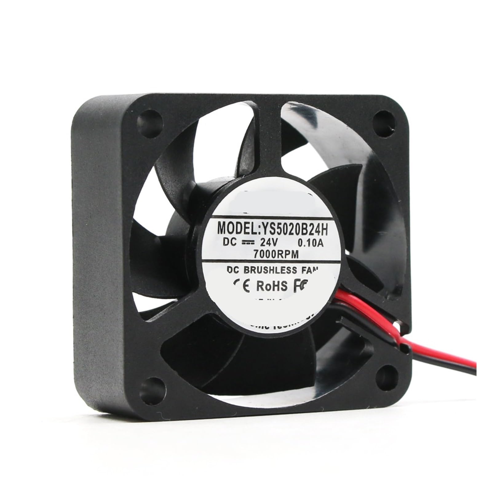 Ventilador de refrigeración de 24 V CC de 50x50x20 mm con dos hilos y 5500 RPM