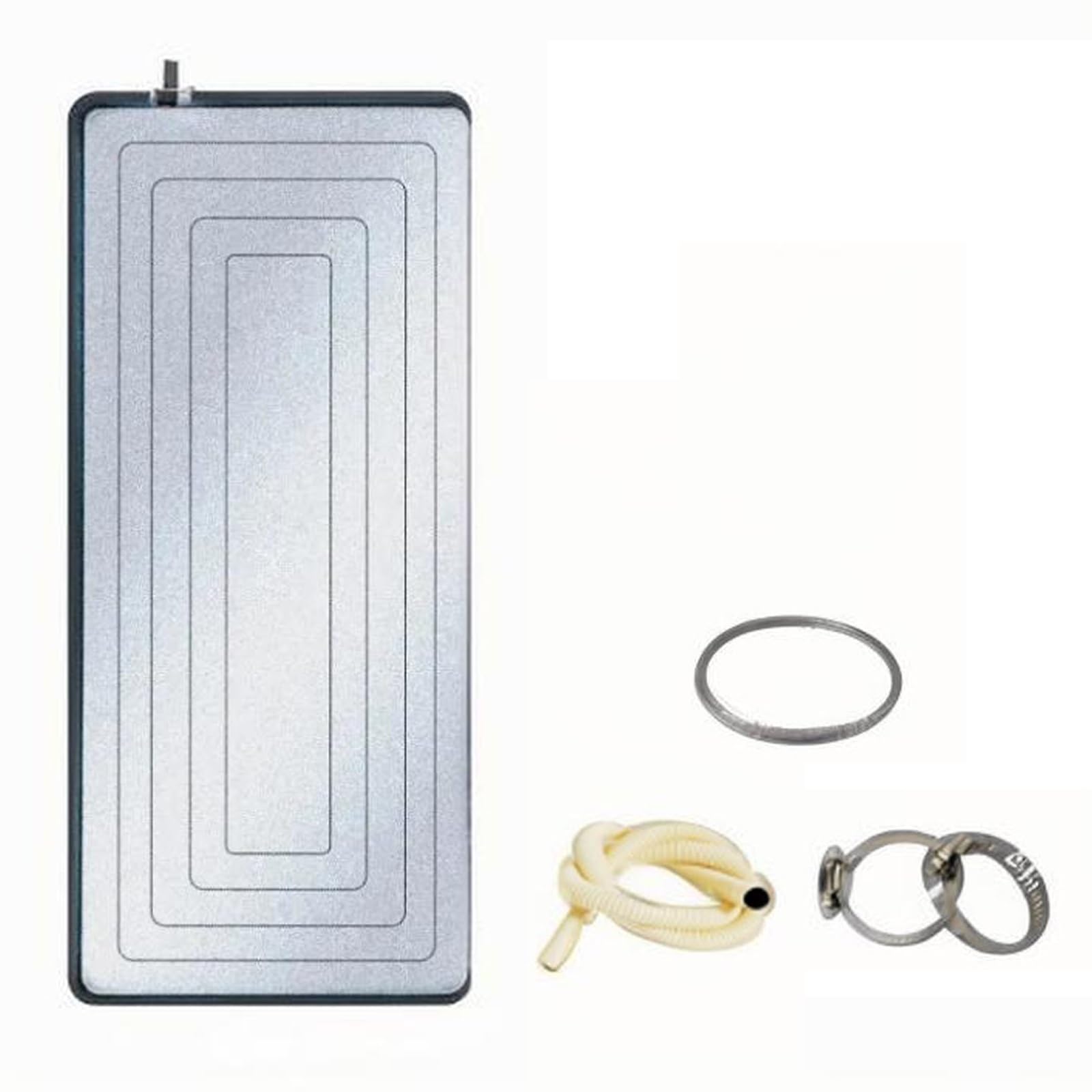 DECAKE Mini Split Air Conditioner Condensate Drain Pan, Galvanized Iron Ac Drip Pan with Drain, Portable Tray, Fridge Oil Pans for Under Car(44.5x93.5x3.5cm/18x37x1in)