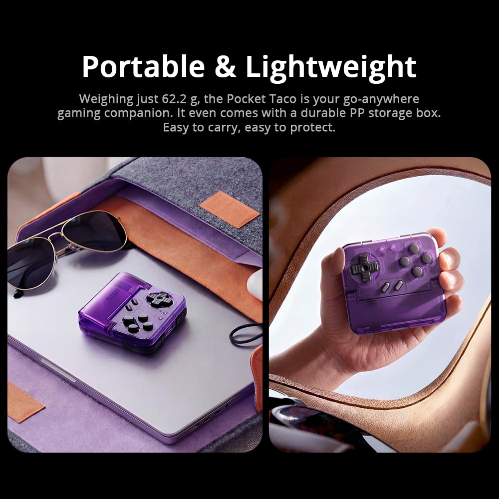 GameSir Pocket Taco - Controller di gioco mobile verticale, gamepad Bluetooth per Android, controller di gioco wireless portatile per telefono, batteria 600 mAh, ricarica pass-through, viola