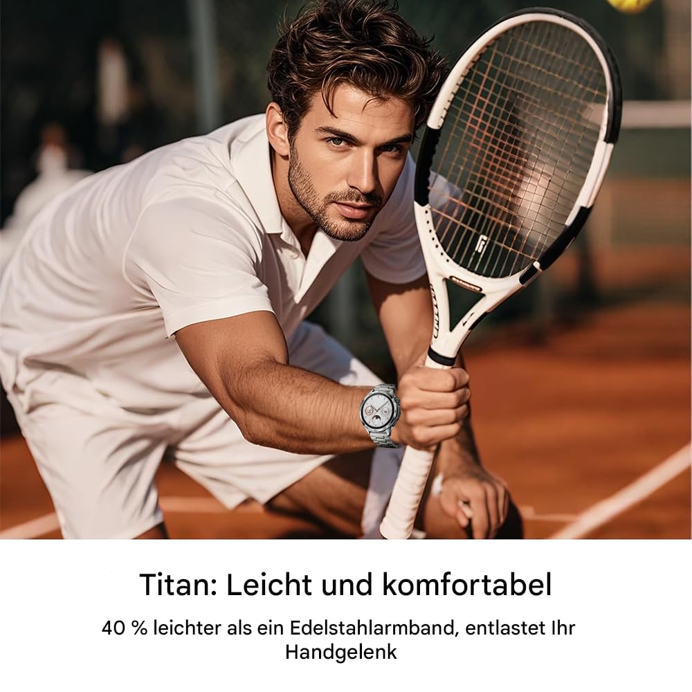 Bracelet magnétique en titane sans outil compatible avec Huawei Watch GT6 46 mm/GT6 Pro 46 mm/GT5 46 mm, 22 mm Huawei GT4 46 mm, GT3/3 Pro, GT 2 46 mm/2E/2 Pro/Active/Classic/2 Sport
