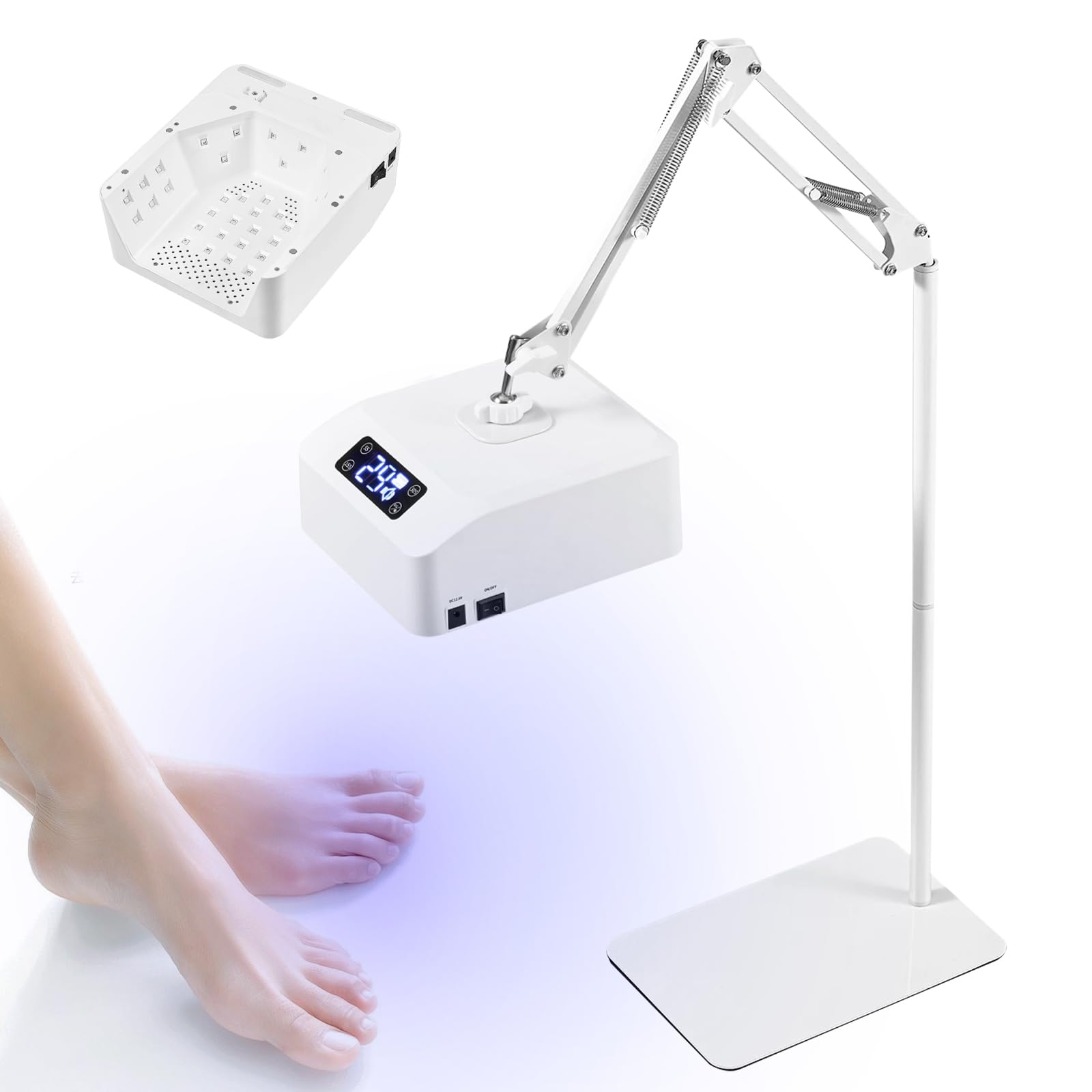 Lampada per Unghie, Lampada UV LED Unghie da 48 W con 22 Sfere Asciugatrice UV Professionale per Smalto Gel con Sensore Automatico e Display LCD per Manicure per Casa e Centri Estetici