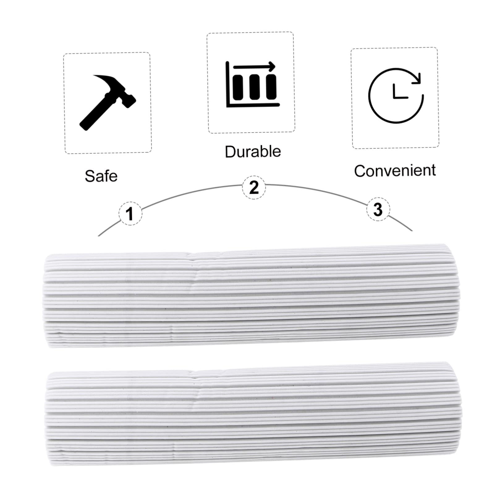 2 Pcs Tête De Vadrouille Éponge Remplacement Recharge Accessoire