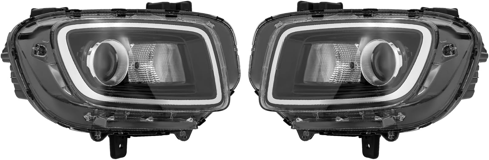 Halogen Headlight Assembly Left+Right Side for 2020-2023 Hyundai Venue, Driver & Passenger Side Head Lights Direct Replacement Headlamps Assy Set Assembly (Left+Right)