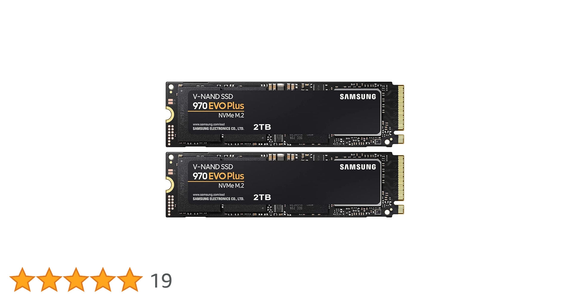 Amazon | SAMSUNG MZ-V7S2T0B/AM 970 EVO Plus NVMe M.2 SSD 2TB 2個