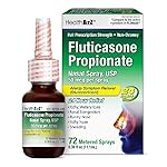 HealthA2Z Fluticasone Propionate Nasal Spray | 50 mcg per Spray | 24 Hour Allergy Relief | 72 Sprays | 0.38 fl oz. (11.1mL) | Nasal Decongestant | Non-Drowsy | Allergy Relief Spray