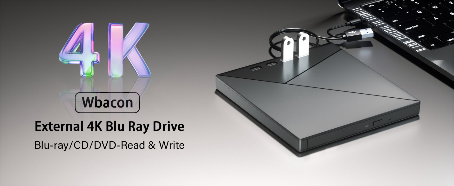Amazon.com: 7 IN 1 External Blu Ray Drive, 4k Blu Ray Burner with