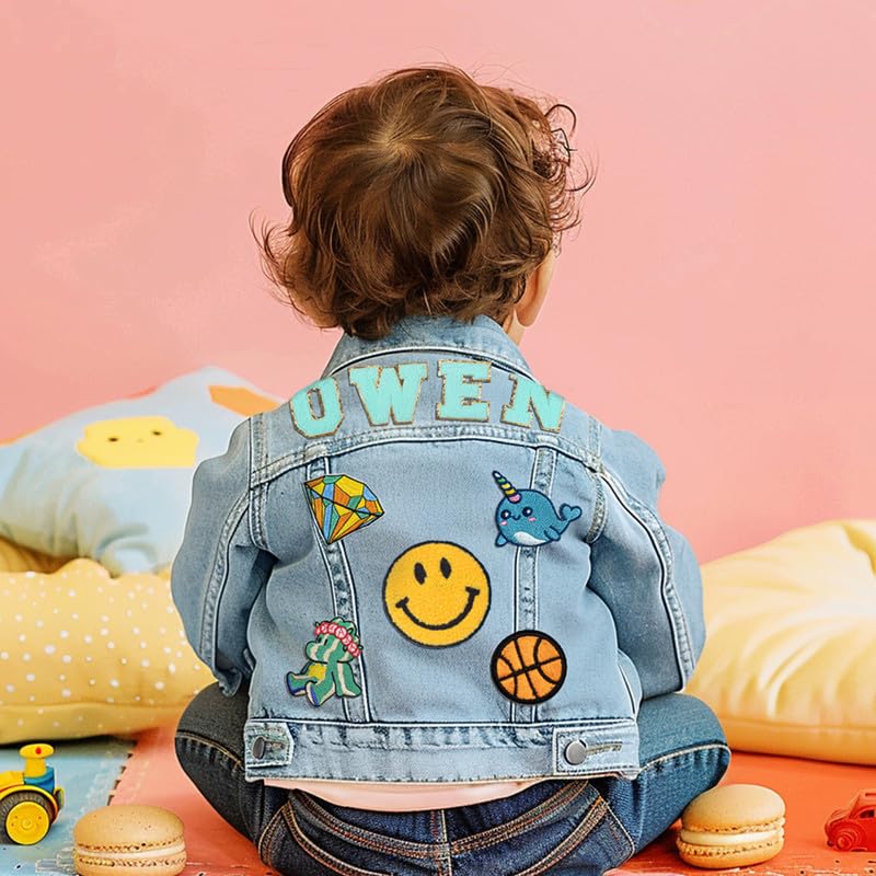 Custom Toddler Denim Jacket with Name, Personalized baby Jean Jacket, Personalized Baby Gifts for Girl Boy2