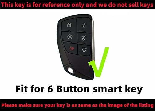 Miniatura 9 de REPROTECTING Funda para llavero de TPU compatible con Chevrolet Suburban Tahoe GMC Yukon 2021 2020 (negroblanco)