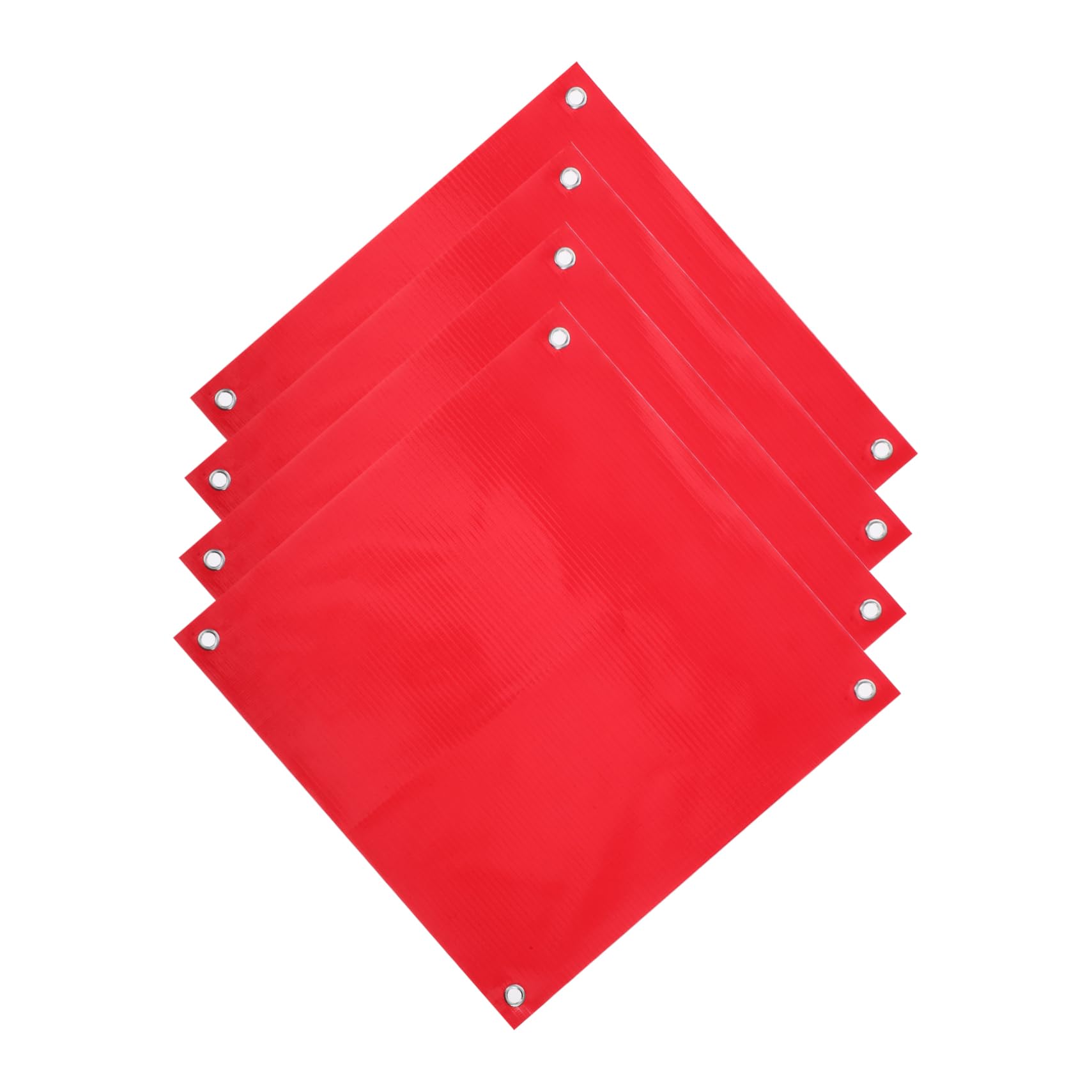 PRETYZOOM Long-lasting Pvc Safety Flags 4 Pack Plastic Flags for Traffic Management Roads Construction School Noticeable