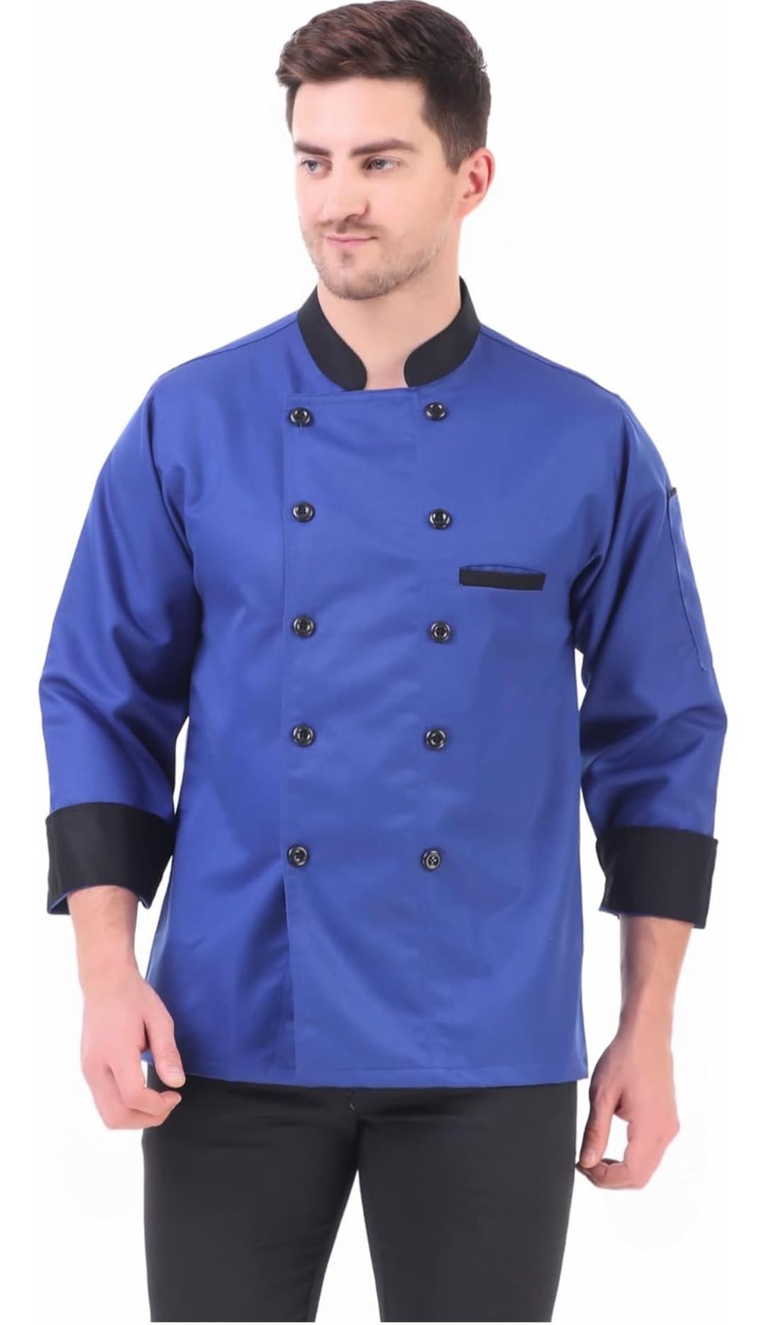 UNISIM Black Chef coat for men