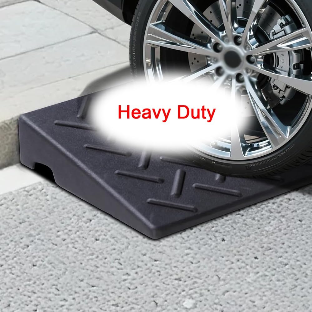 Rampa para Silla De Ruedas Portátiles Rampa De Acceso De Goma Rampa De Coche Rampa De Umbral 4 5 6 7 8 9 10cm Alto Rampa De Carga(4cm/1.5" Rise)